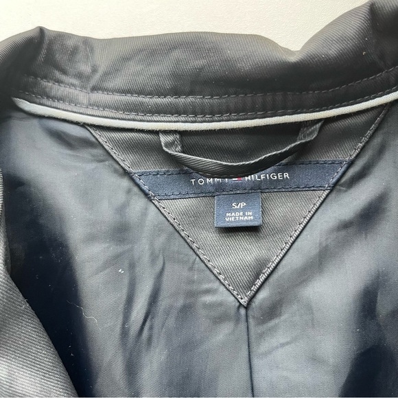 Tommy Hilfiger Women’s Navy Utility Rain Military Jacket Coat Black Blue Small - Picture 6 of 10